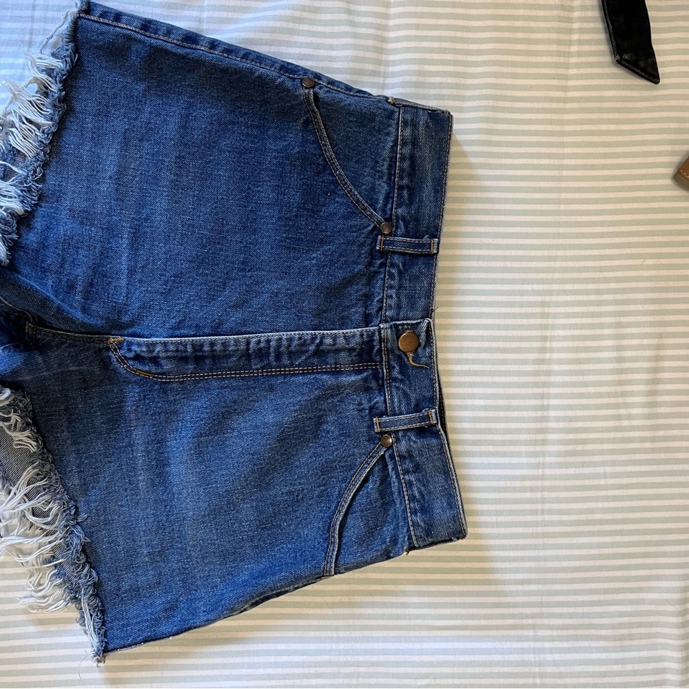 Pulse Jean Shorts with Fringe